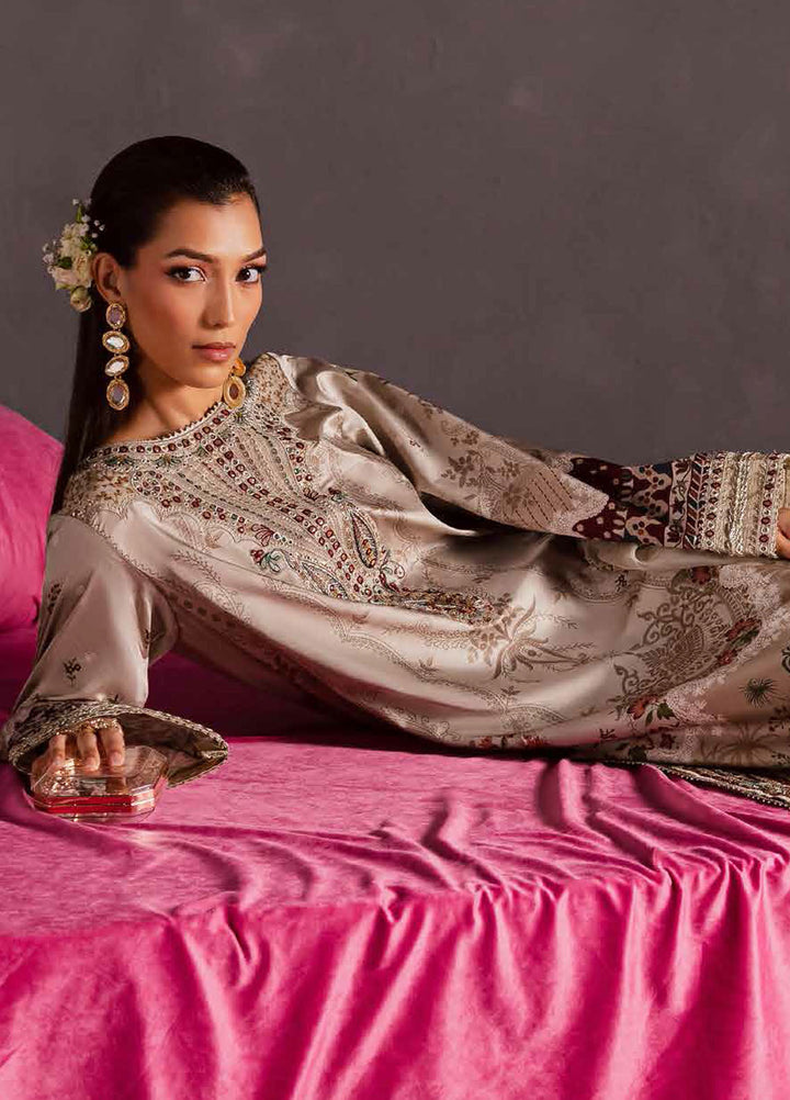 The Silk by Nureh Embroidered Silk Suits Unstitched 3 Piece NU25SU S-27 - Festive Collection