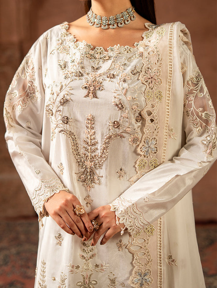 Zebtan Women Unstitched Embroidered Raw Silk 3 Piece Suit ZQ-06 Festive Collection