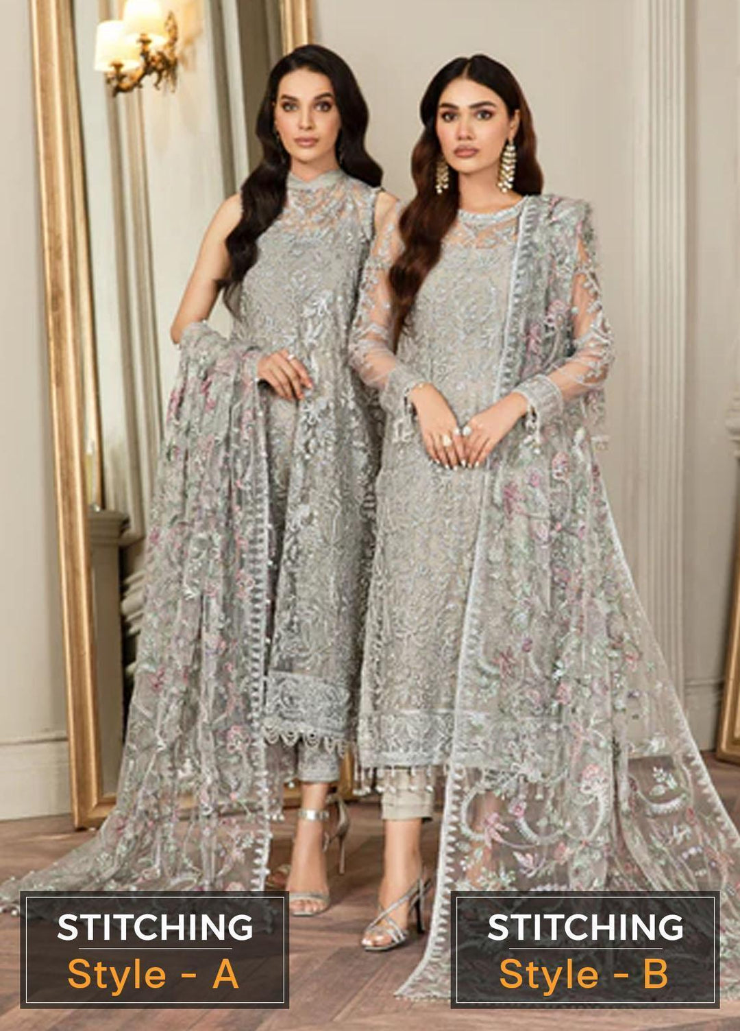 Mehroze By Zarif Embroidered  Suits Unstitched 3 Piece ZMF 01 GRACE - Luxury Collection