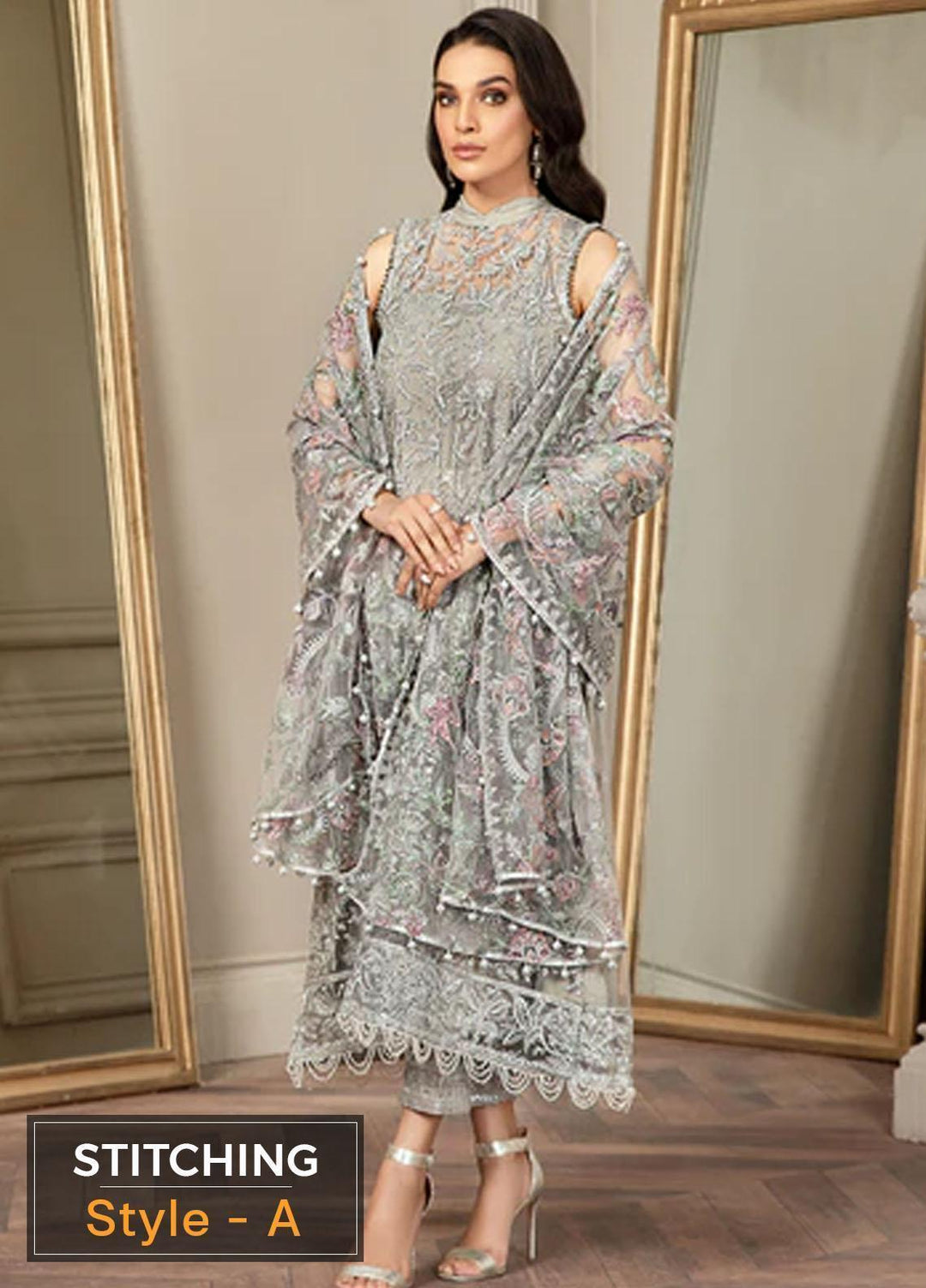 Mehroze By Zarif Embroidered  Suits Unstitched 3 Piece ZMF 01 GRACE - Luxury Collection