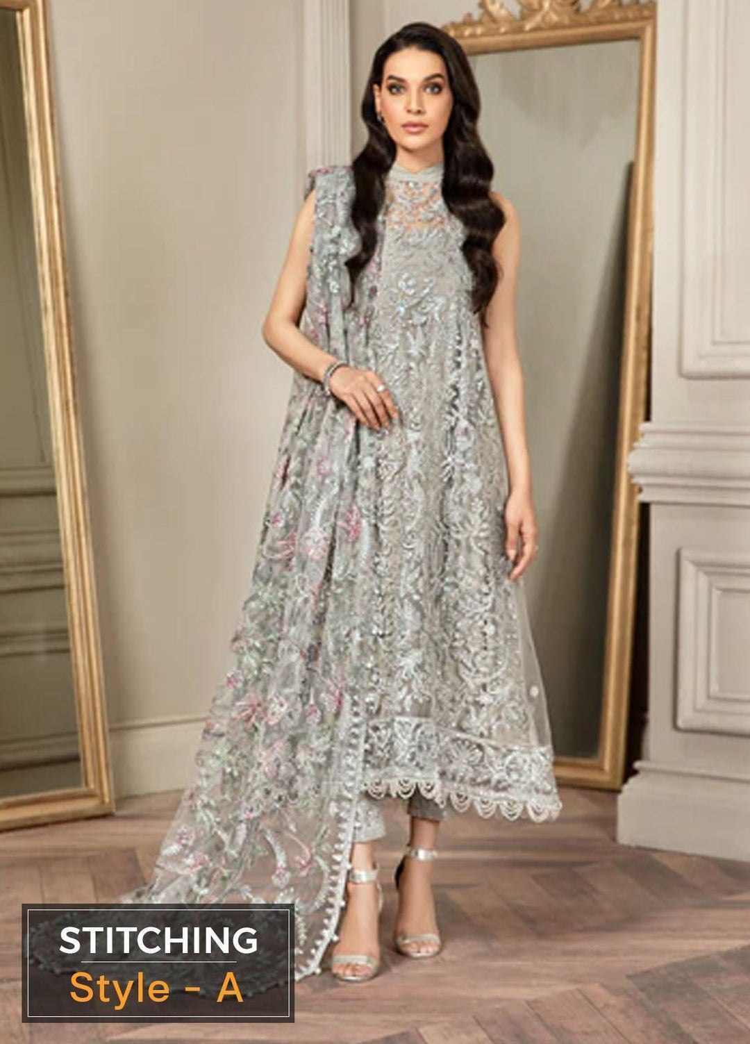 Mehroze By Zarif Embroidered  Suits Unstitched 3 Piece ZMF 01 GRACE - Luxury Collection