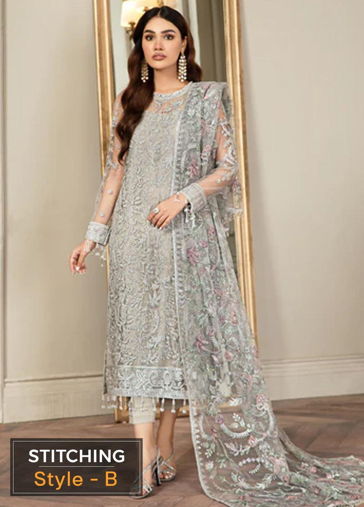 Mehroze By Zarif Embroidered  Suits Unstitched 3 Piece ZMF 01 GRACE - Luxury Collection