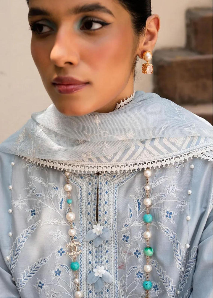 Muzlin By Sana Safinaz Embroidered Lawn Suits Unstitched 3 Piece SS23MZ 7A - Summer Collection