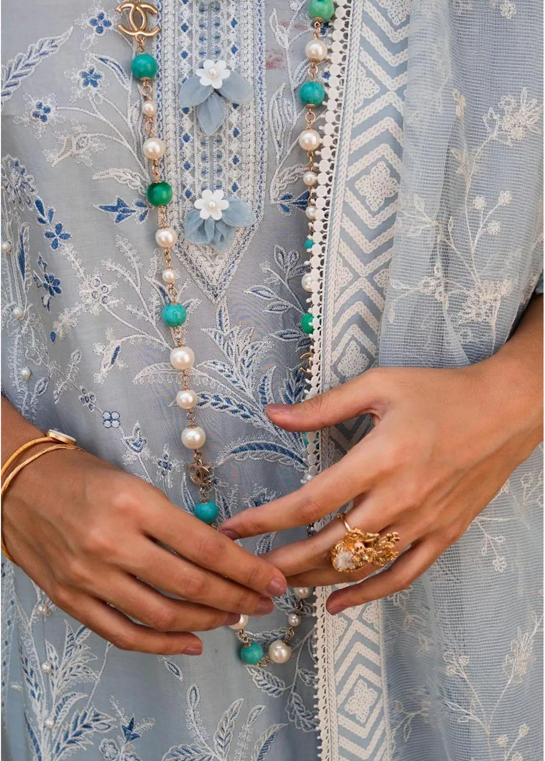 Muzlin By Sana Safinaz Embroidered Lawn Suits Unstitched 3 Piece SS23MZ 7A - Summer Collection