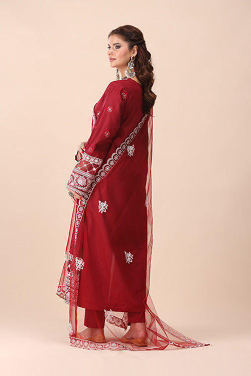 La Elise Women RTW Embroidered Lawn 3 Piece Suit 0001402 Nurgul - Casual Collection