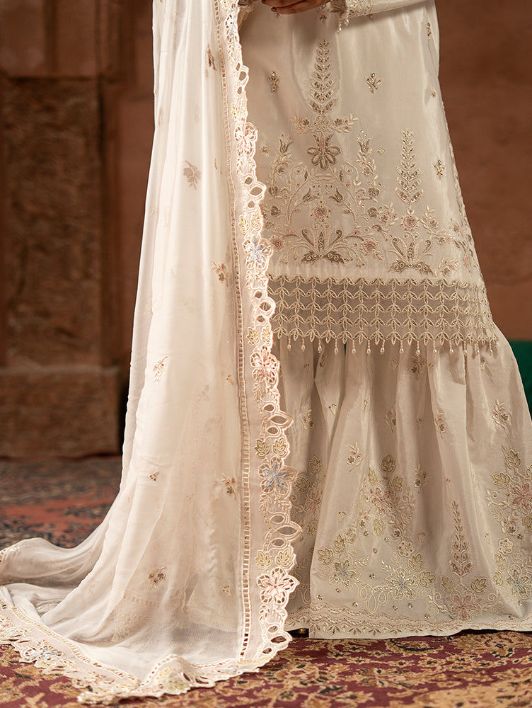 Zebtan Women Unstitched Embroidered Raw Silk 3 Piece Suit ZQ-06 Festive Collection