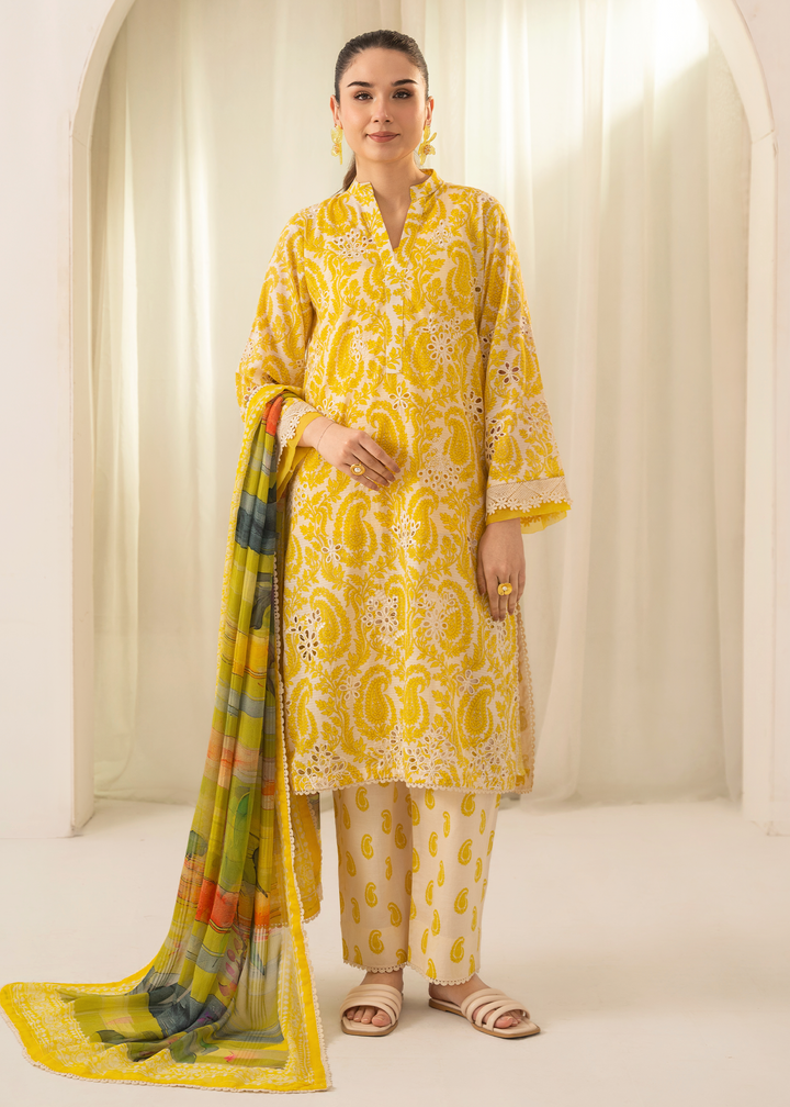 Solace by Meerak RTW Embroidered Lawn 3 Piece Suit DL-05 - Casual Collection