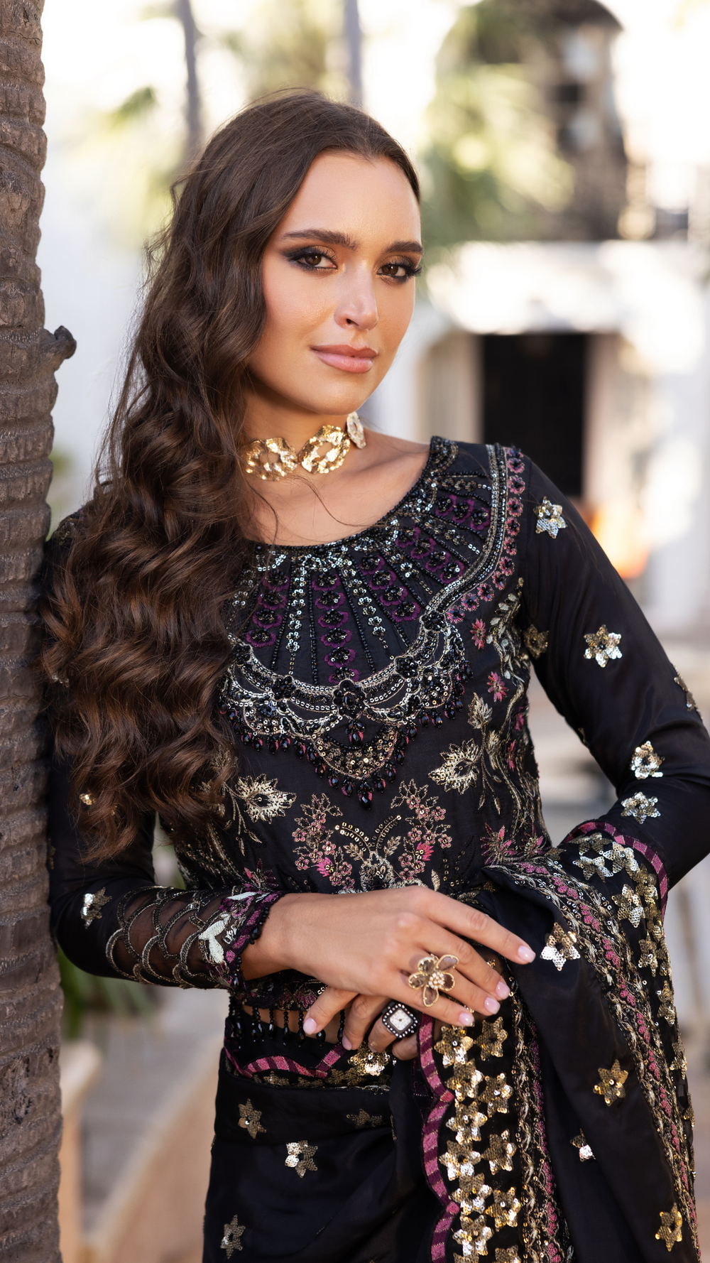 Zebtan Women Unstitched Embroidered Silk Saree Suit ZN-08 Festive Collection