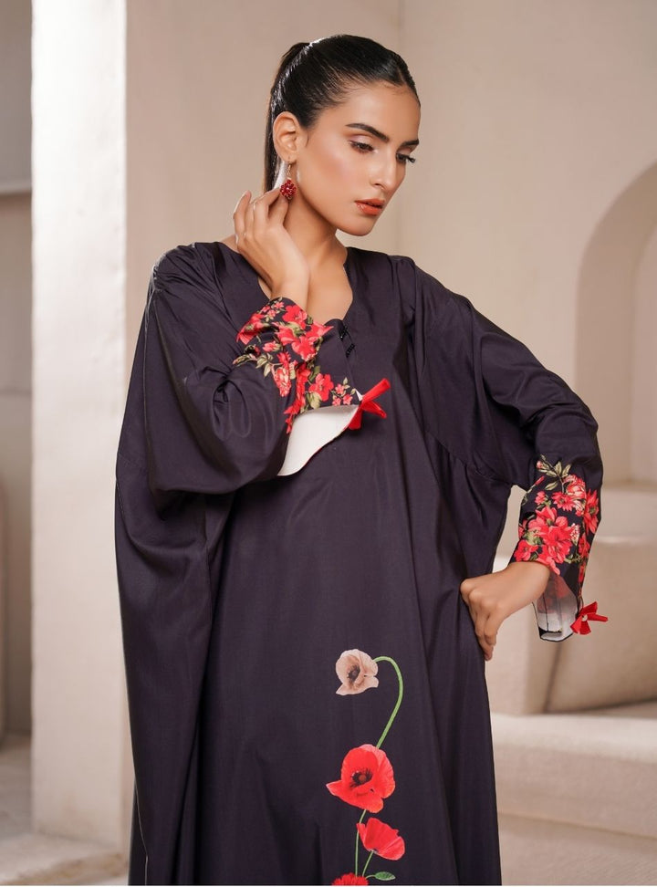 Irtiqa by Anayra Amal RTW Printed Raw Silk 1 Piece Suit Crimson Festive Collection