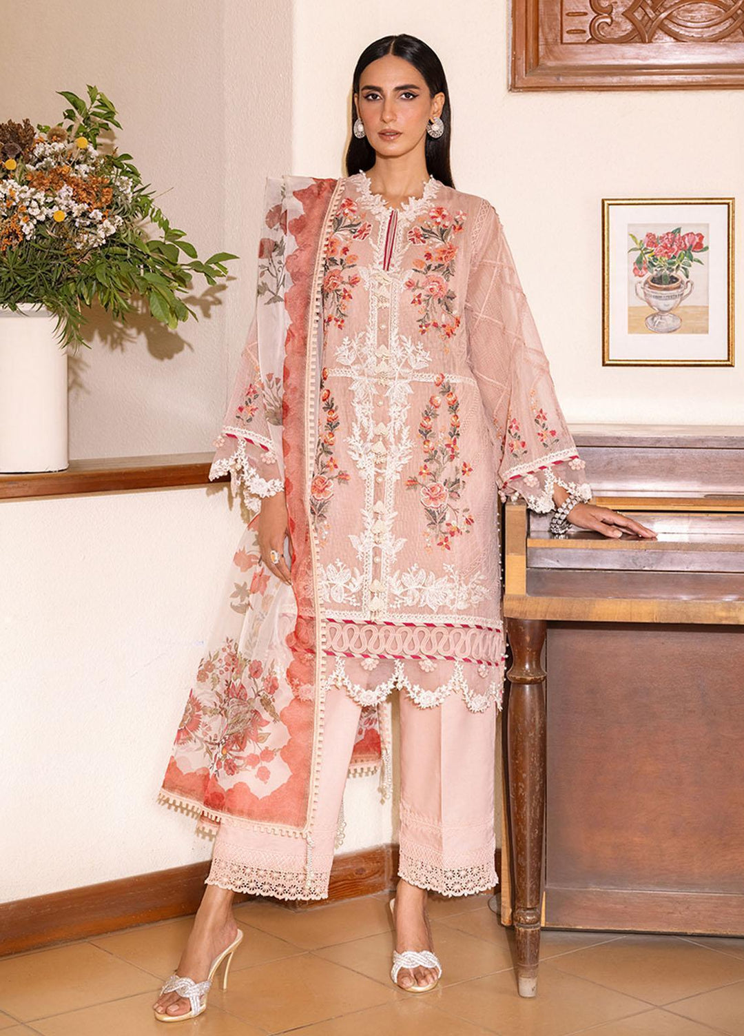 Muzlin By Sana Safinaz Embroidered Woven Suits Unstitched 3 Piece SS23MZ 6B - Summer Collection