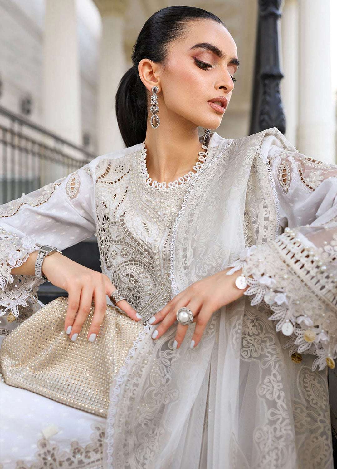 Maria B Unstitched Embroidered Lawn 3 Piece Suit MB26ULE D1 - Eid Collection