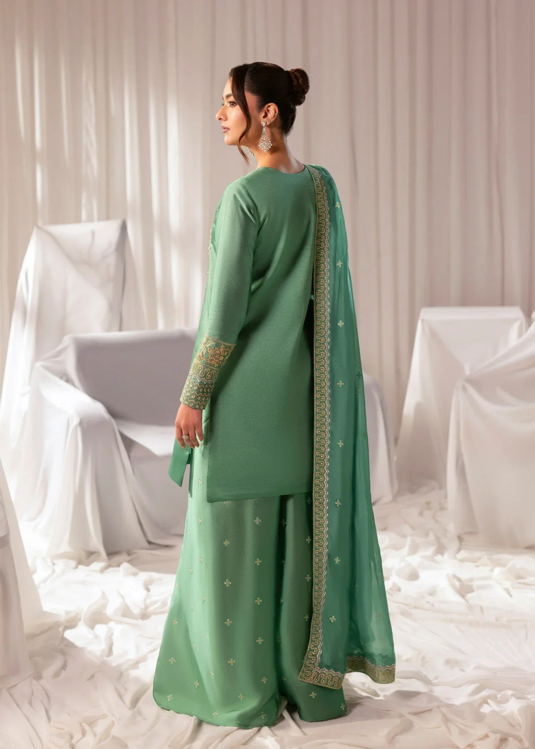 Celeste by Jamni RTW Embroidered Sheesha Silk 3 Piece Suit MEADOW Festive Collection