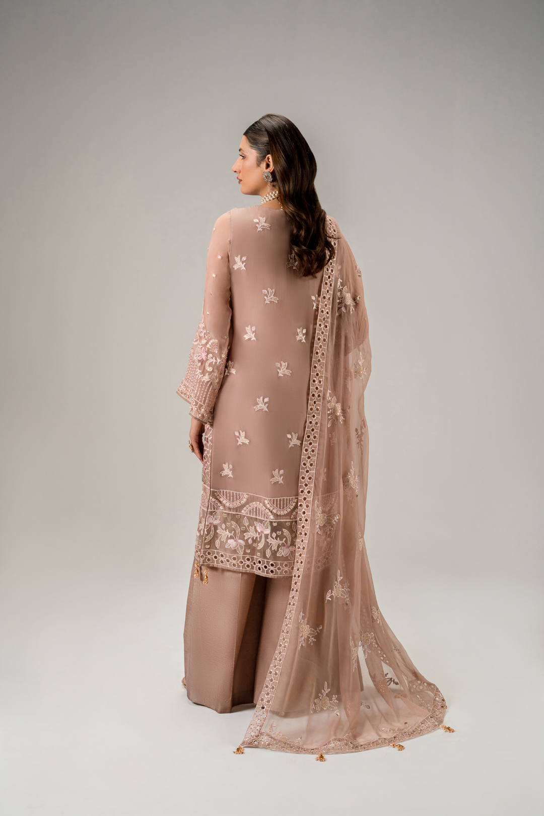 Zebtan Women Unstitched Embroidered Chiffon 3 Piece Suit AR-06 Festive Collection