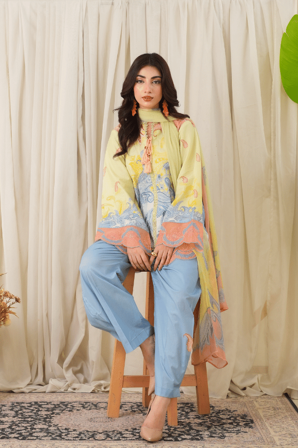 Zara e Jahan by Huma Gul RTW Printed Lawn 3 Piece Suit HG-906 Eid Collection