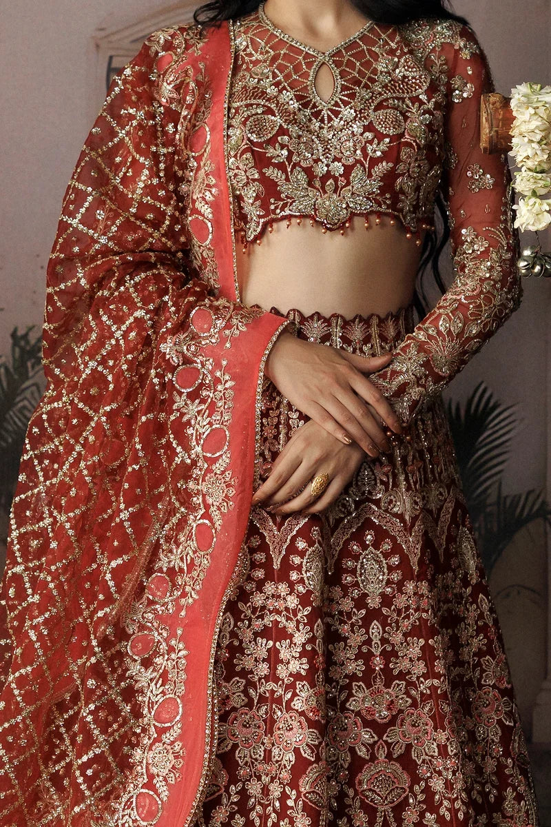 Shehnai by Afrozeh Unstitched Hand work Organza 3 Piece Suit AF26USW Rukhsan AFR-0157 - Wedding Collection