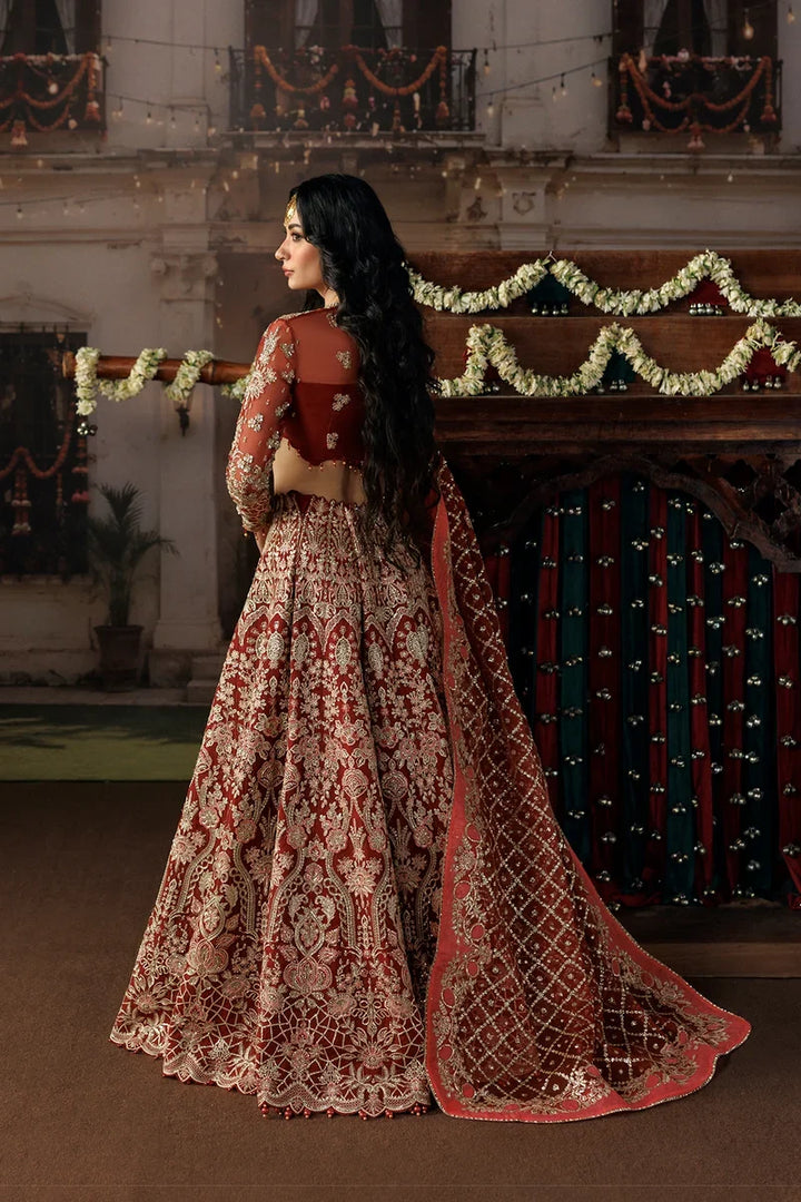 Shehnai by Afrozeh Unstitched Hand work Organza 3 Piece Suit AF26USW Rukhsan AFR-0157 - Wedding Collection
