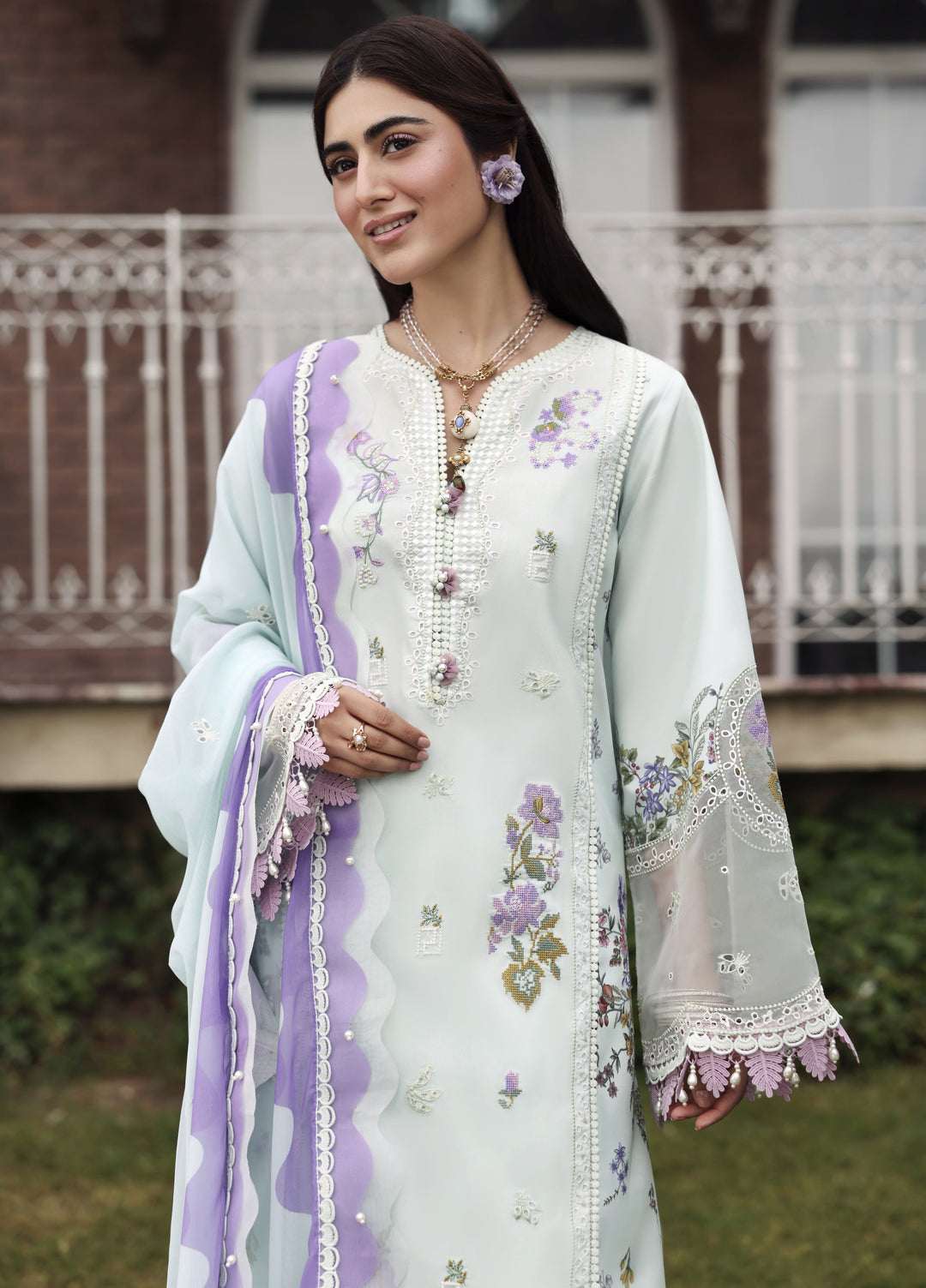 Sardinia Unstitched Embroidered Lawn 3 Piece Suit SRD26ULE Misty Morning 1702 - Eid Collection