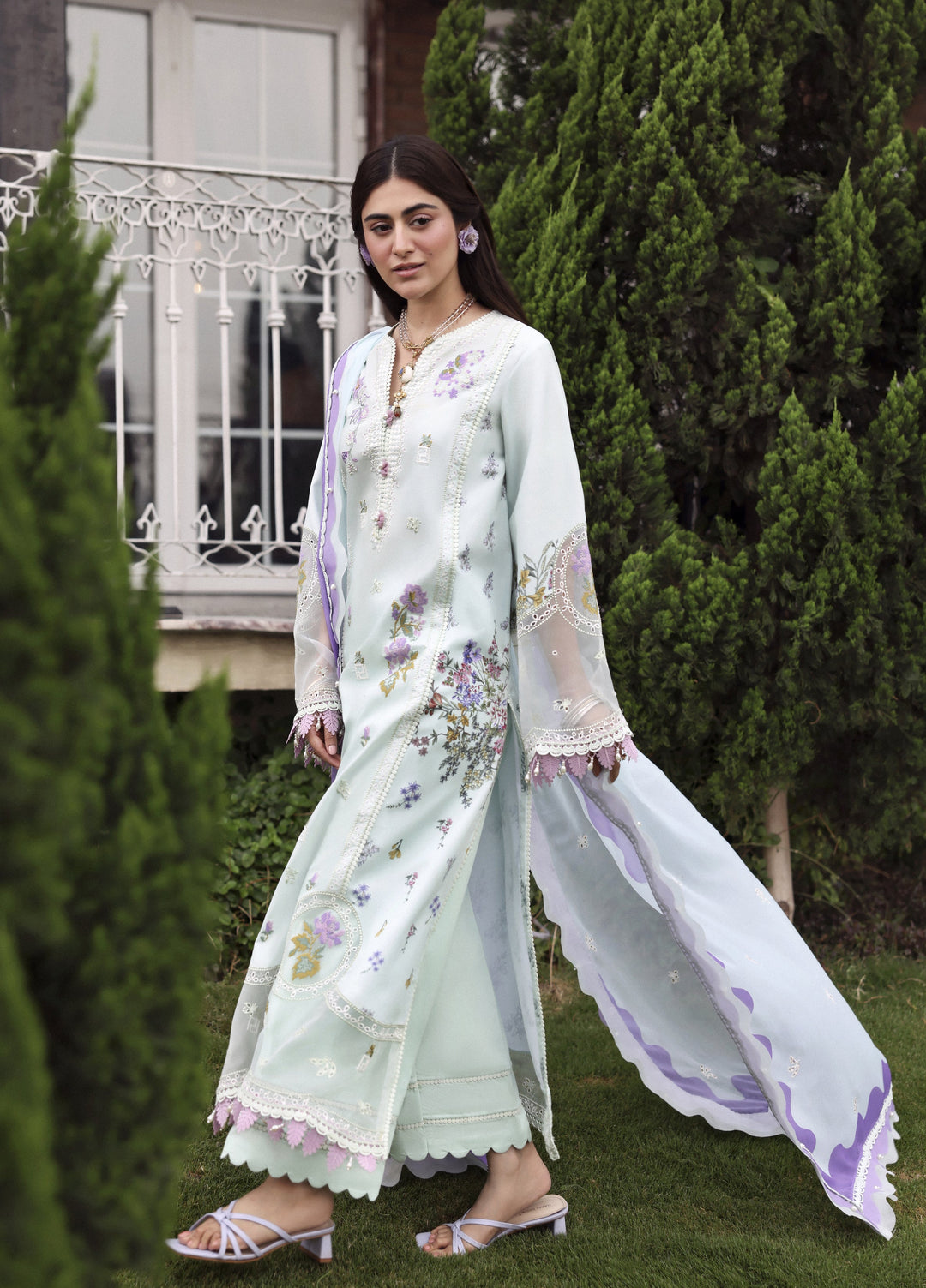 Sardinia Unstitched Embroidered Lawn 3 Piece Suit SRD26ULE Misty Morning 1702 - Eid Collection