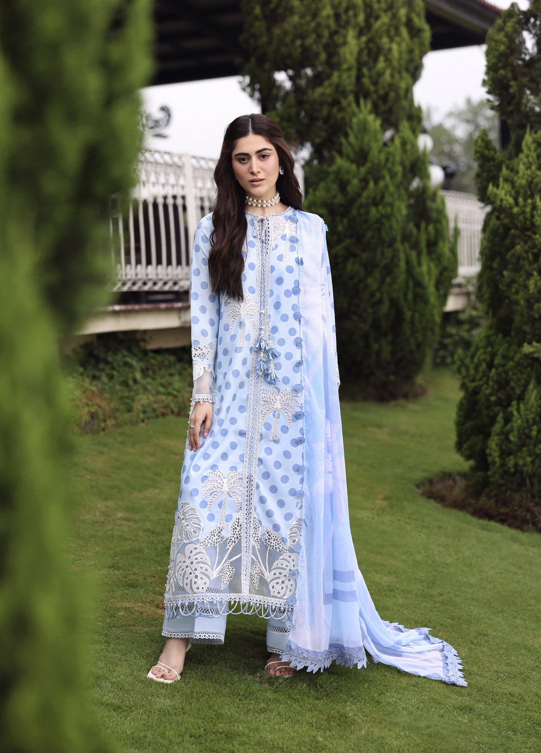 Sardinia Unstitched Embroidered Lawn 3 Piece Suit SRD26ULE Palm Breeze Design# 1705 - Eid Collection