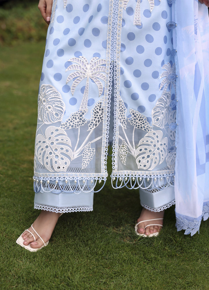 Sardinia Unstitched Embroidered Lawn 3 Piece Suit SRD26ULE Palm Breeze Design# 1705 - Eid Collection