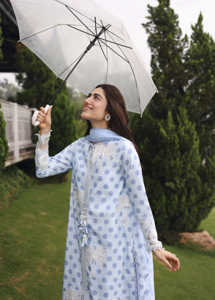 Sardinia Unstitched Embroidered Lawn 3 Piece Suit SRD26ULE Palm Breeze Design# 1705 - Eid Collection