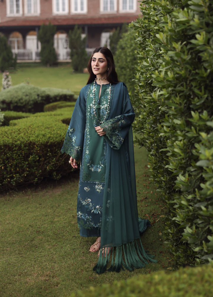 Sardinia Unstitched Embroidered Lawn 3 Piece Suit SRD26ULE Hillside Teal Design# 1708 - Eid Collection