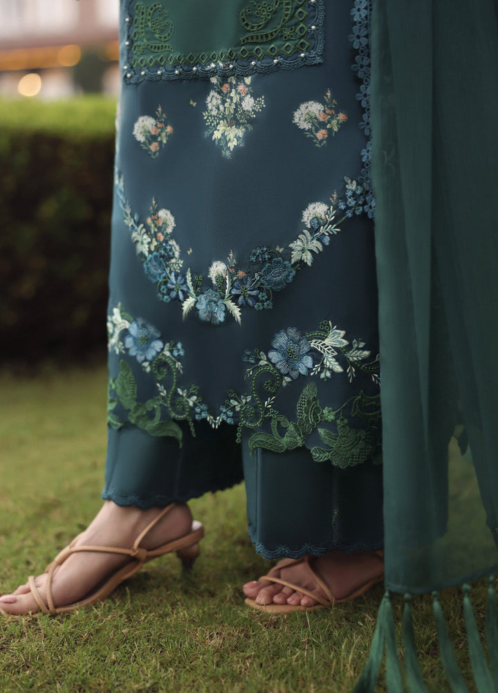 Sardinia Unstitched Embroidered Lawn 3 Piece Suit SRD26ULE Hillside Teal Design# 1708 - Eid Collection