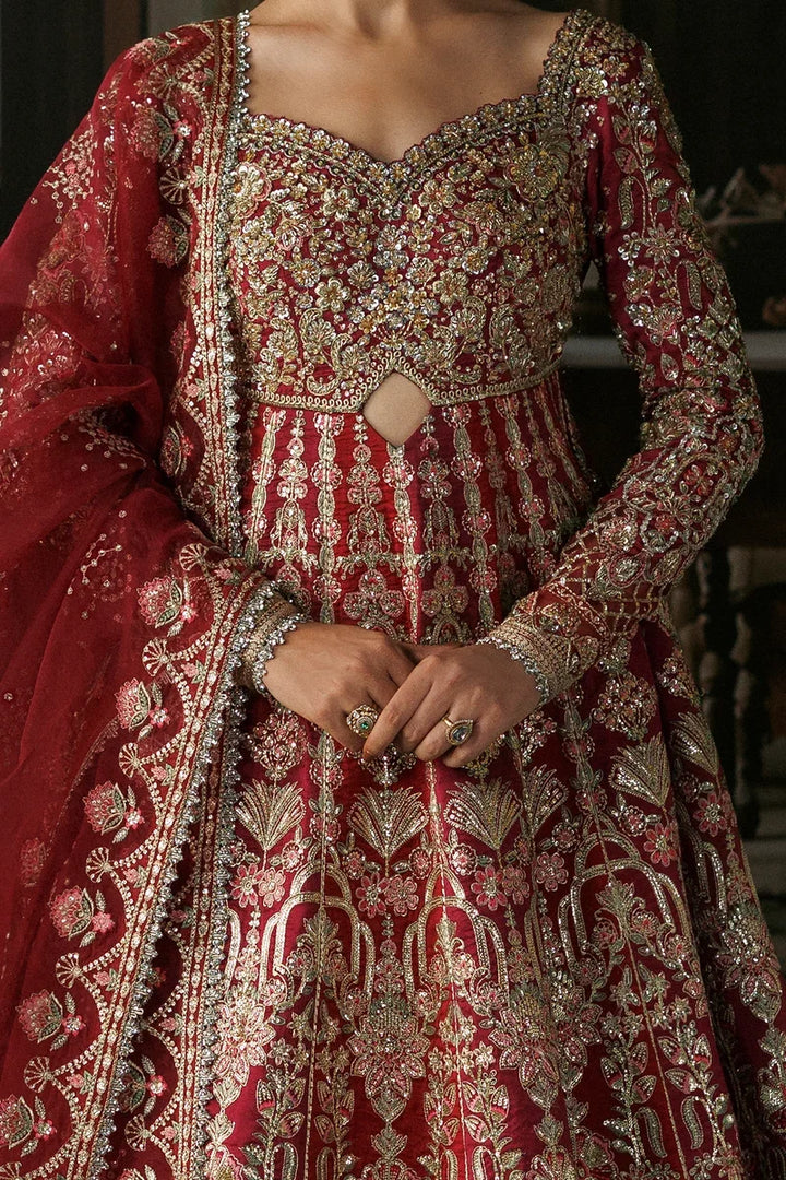 Shehnai by Afrozeh Unstitched Hand work Tissue Zari 3 Piece Suit AF26USW Virsa AFR-0160 - Wedding Collection