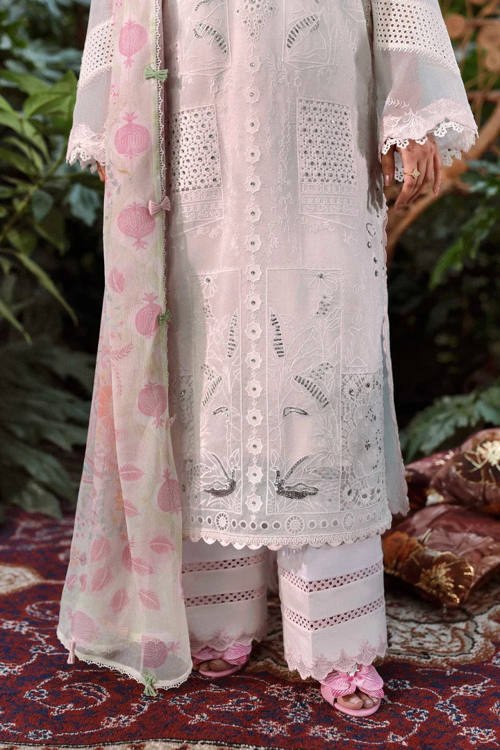 Sable Vogue Luxury Formals Unstitched Embroidered Swiss Voile 4 Piece Suit SL-03-26-V1 - Festive Collecion