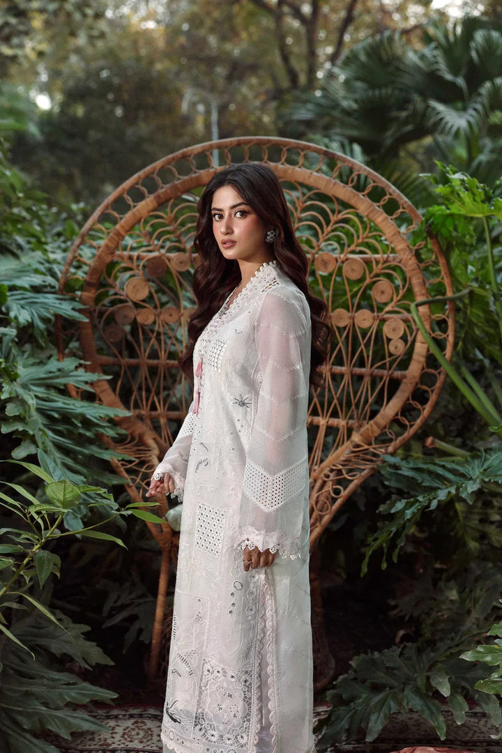 Sable Vogue Luxury Formals Unstitched Embroidered Swiss Voile 4 Piece Suit SL-03-26-V1 - Festive Collecion