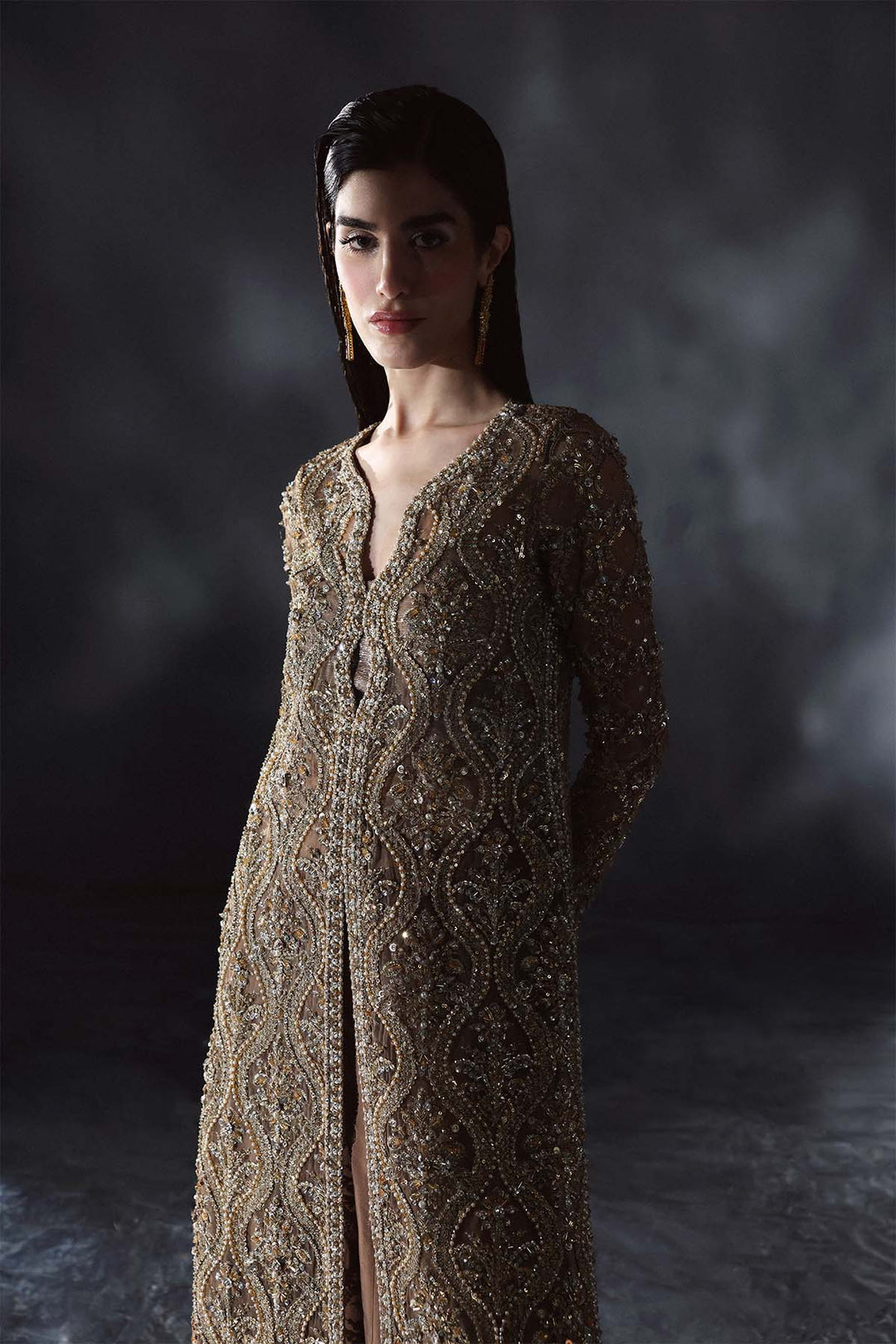 Chateau DE Lumiere by Enzo RTW Hand work Organza 3 Piece Suit NUE Wedding Collection