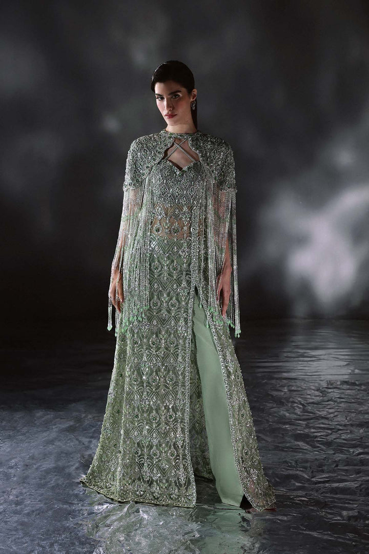 Chateau DE Lumiere by Enzo RTW Hand work Bareeze Net 3 Piece Suit ECLAT Wedding Collection