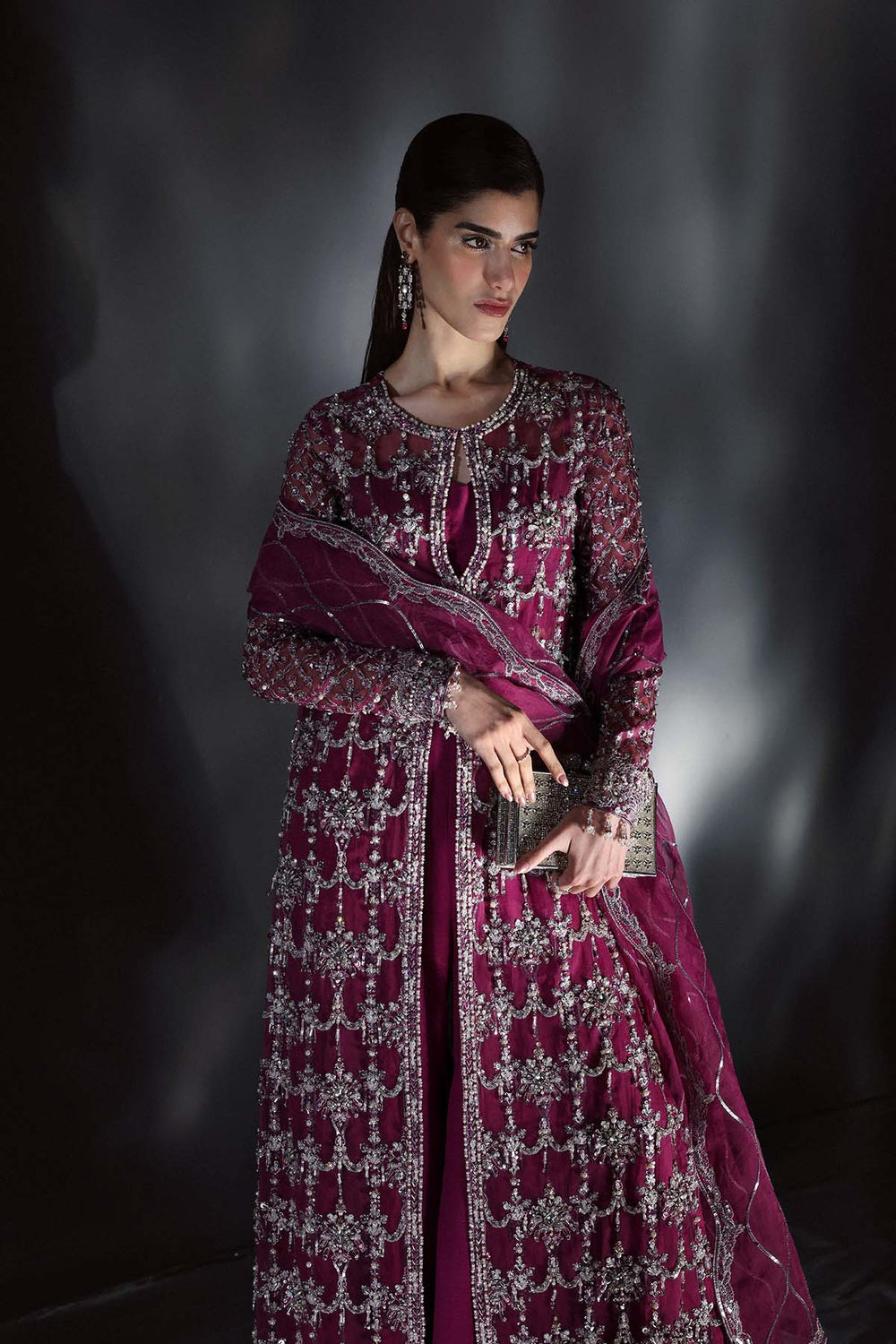 Chateau DE Lumiere by Enzo RTW Hand work Organza 3 Piece Suit ROUE Wedding Collection