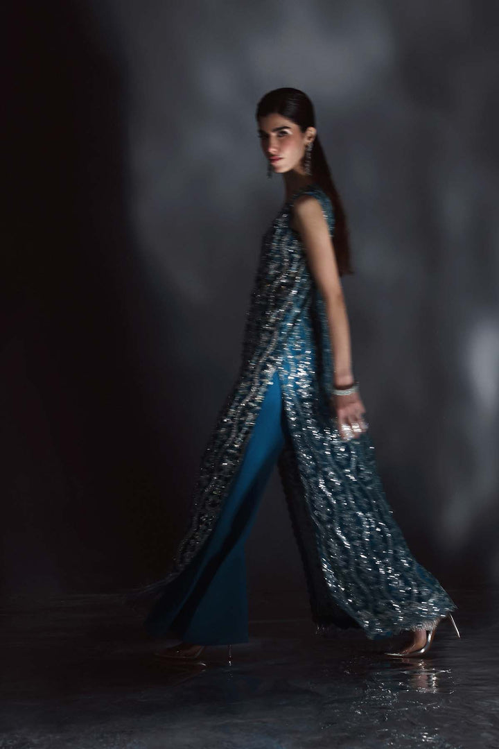 Chateau DE Lumiere by Enzo RTW Hand work Bareeze Net 3 Piece Suit SOIGNE Wedding Collection