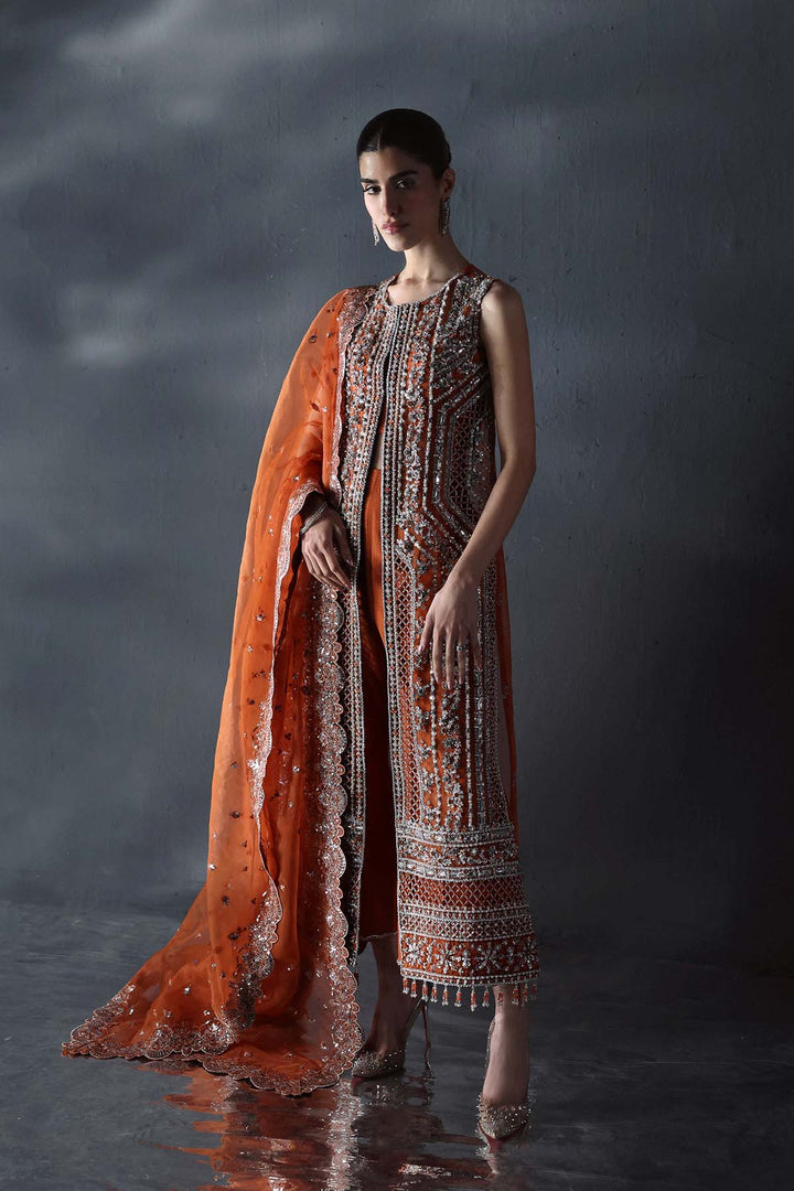 Chateau DE Lumiere by Enzo RTW Hand work Organza 3 Piece Suit RARISSIME Wedding Collection