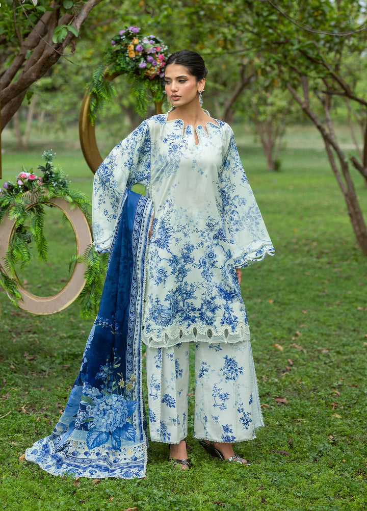 Bridgerton by Elaf Unstitched Printed Lawn 3 Piece Suit EL26ULB EPB-7B - Summer Collection