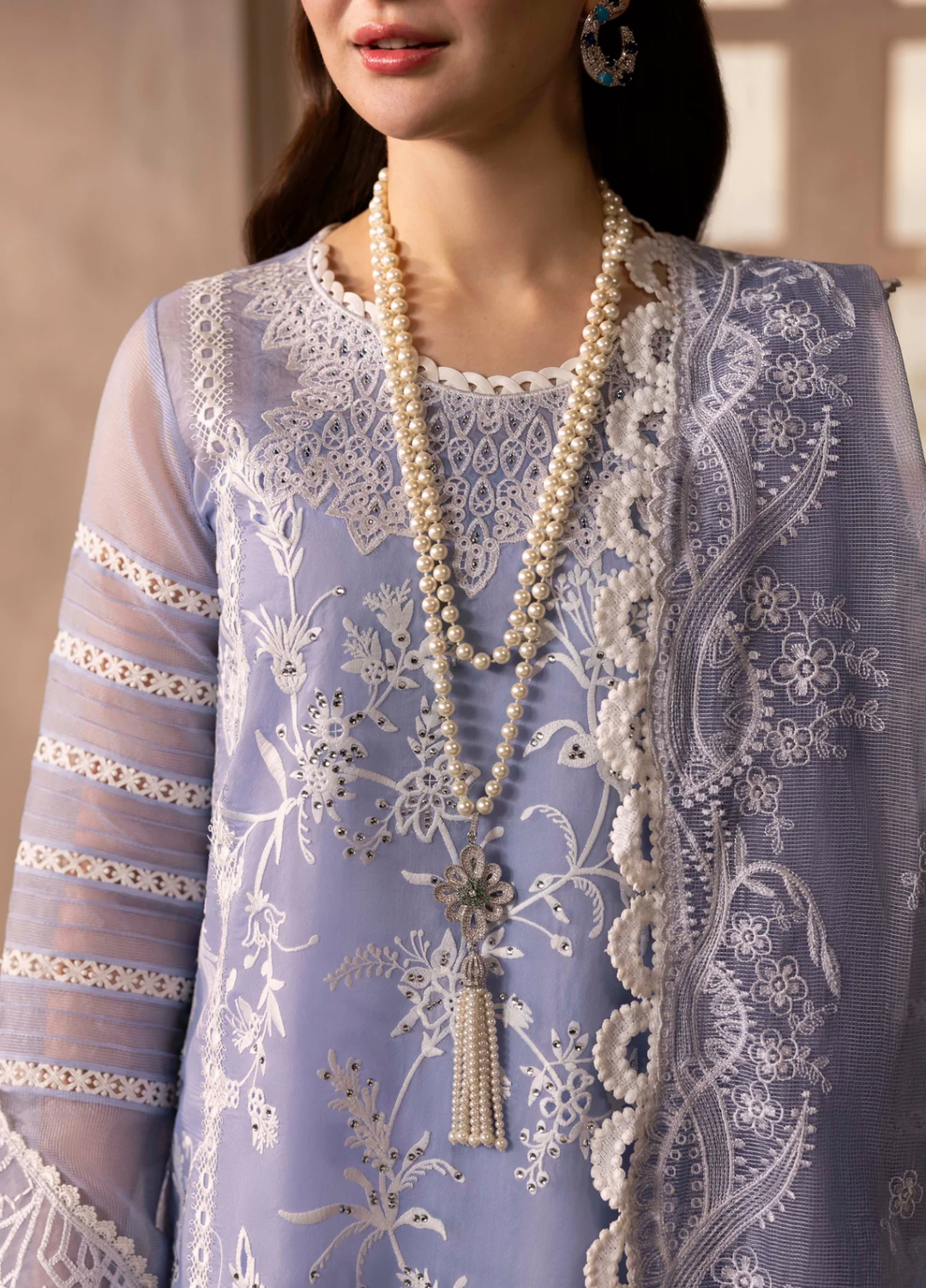 Sable Vogue Unstitched Embroidered Organza 3 Piece Suit SV26UL SL-04-25 - Summer Collection