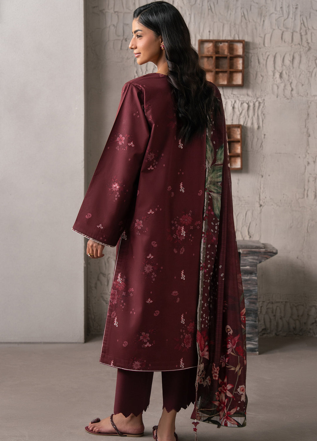 Selure by Seran Women Unstitched Embroidered Lawn 3 Piece Suit SN26ULS Veloura D-06 - Casual Collection