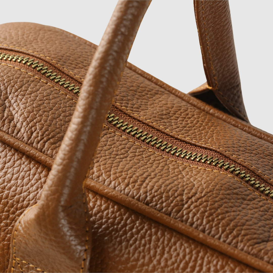 Lafanzo Unisex Leather Executive Laptop Bag Tan - Accessories Collection