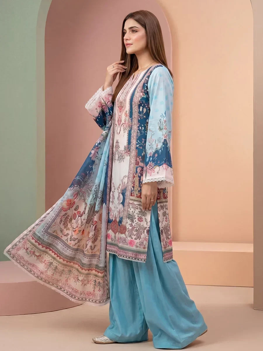 Salitex Women Unstitched Printed Lawn 3 Piece Suit SSW8U3P446 Casual Collection