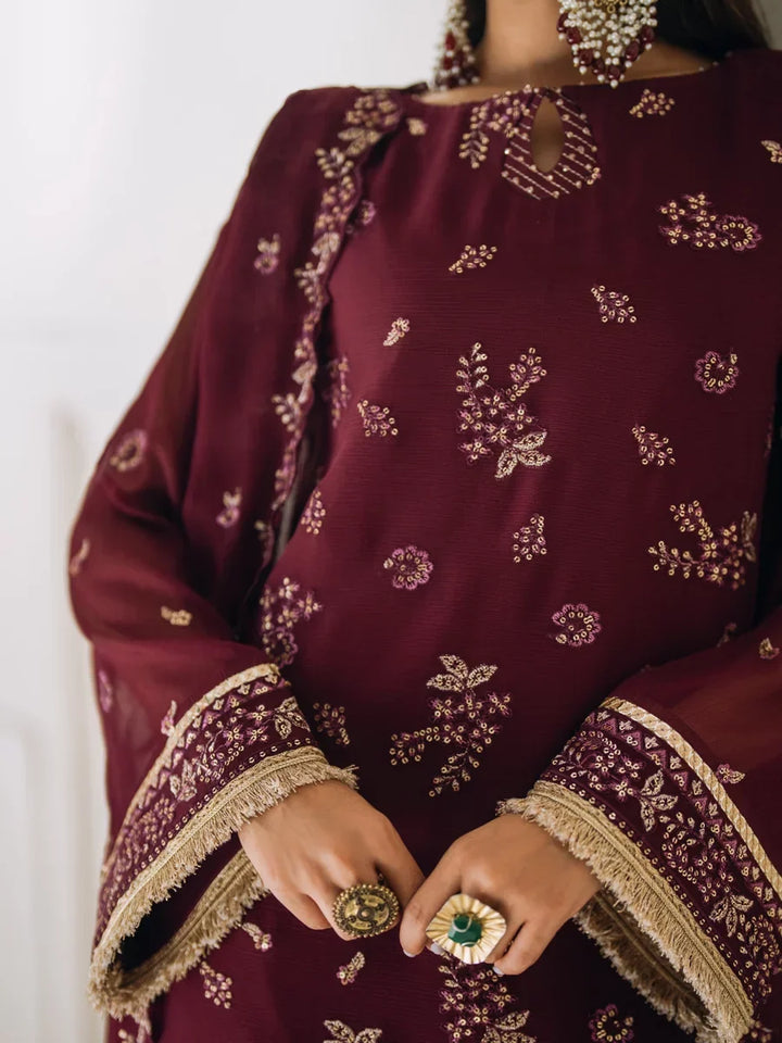 Salitex Unstitched Embroidered Chiffon 3 Piece Suit SUNS8CH508 Festive Collection