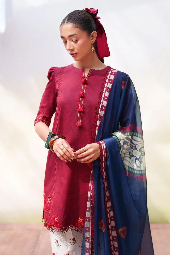 Laanem by Saira Rizwan Unstitched Embroidered Lawn 3 Piece Suit SR26ULL ELOWEN-B - Summer Collection