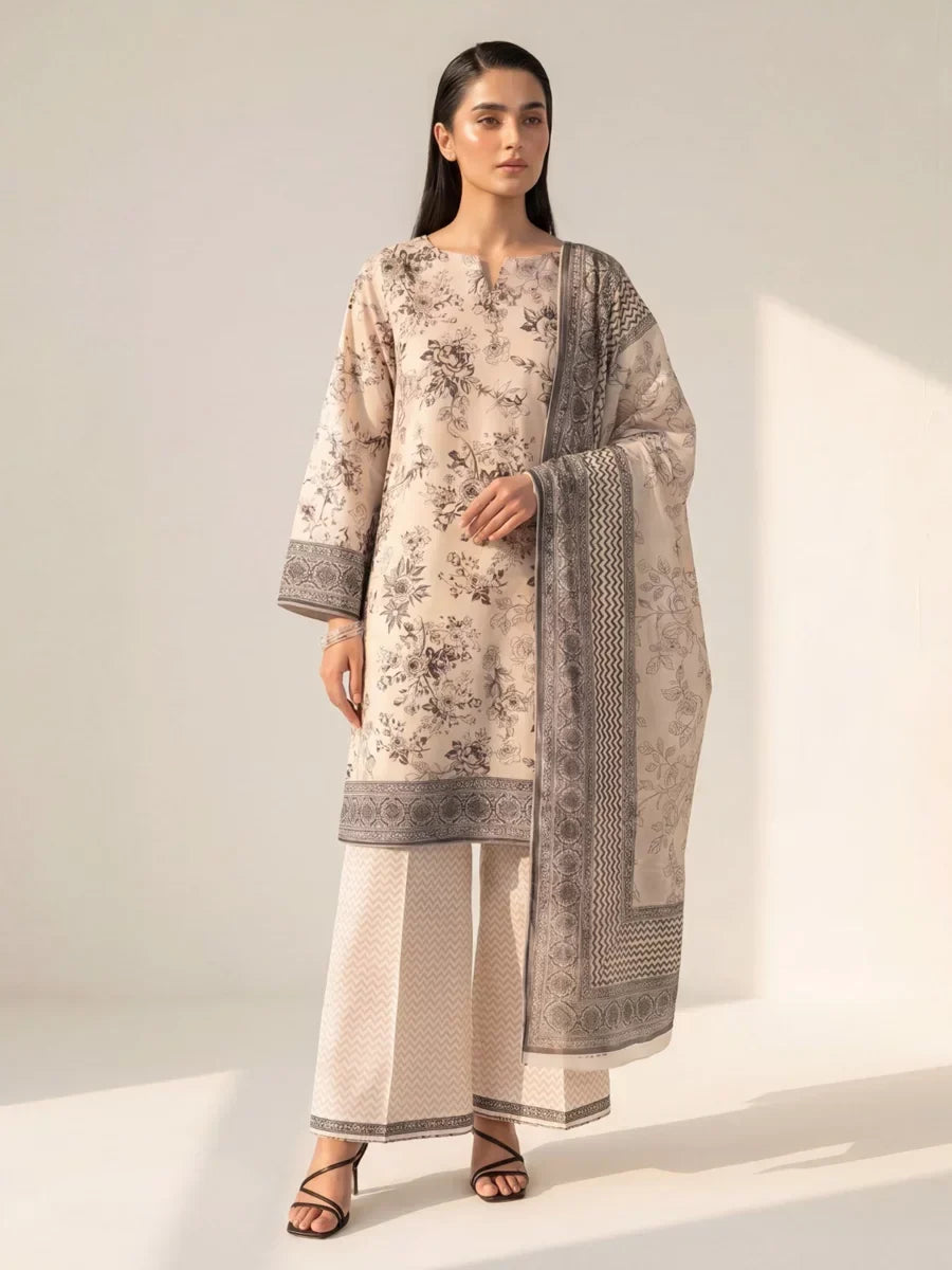 Salitex Unstitched Printed Lawn Silk 3 Piece Suit SUNS7ASI411 Casual Collection