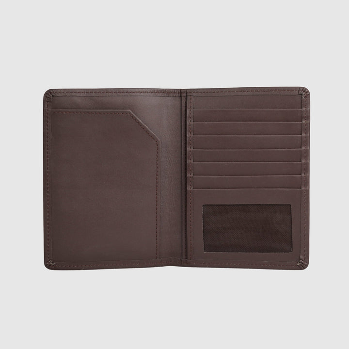 Lafanzo Unisex Leather Glenmore Passport Wallet Brown - Accessories Collection
