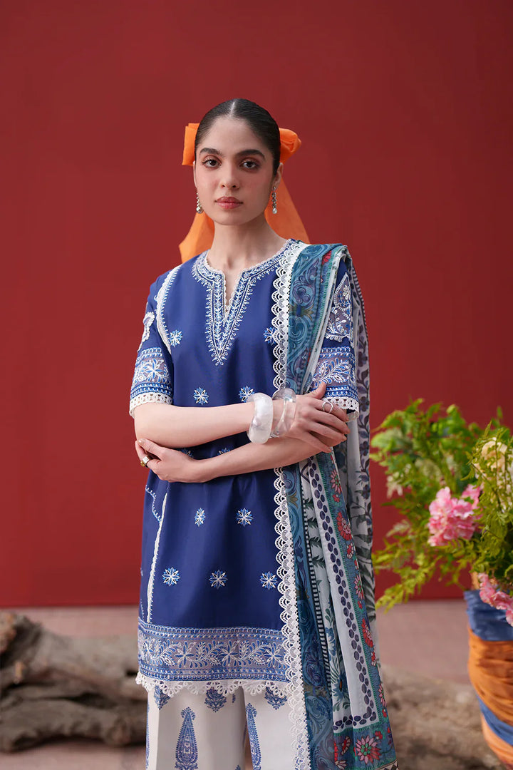 Laanem by Saira Rizwan Unstitched Embroidered Lawn 3 Piece Suit SR26ULL ZOYA-A - Summer Collection