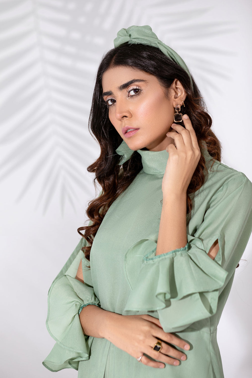 Qais by Syah Women RTW Solids Grip 2 Piece Suit Long Top with Trouser - Festive Collection