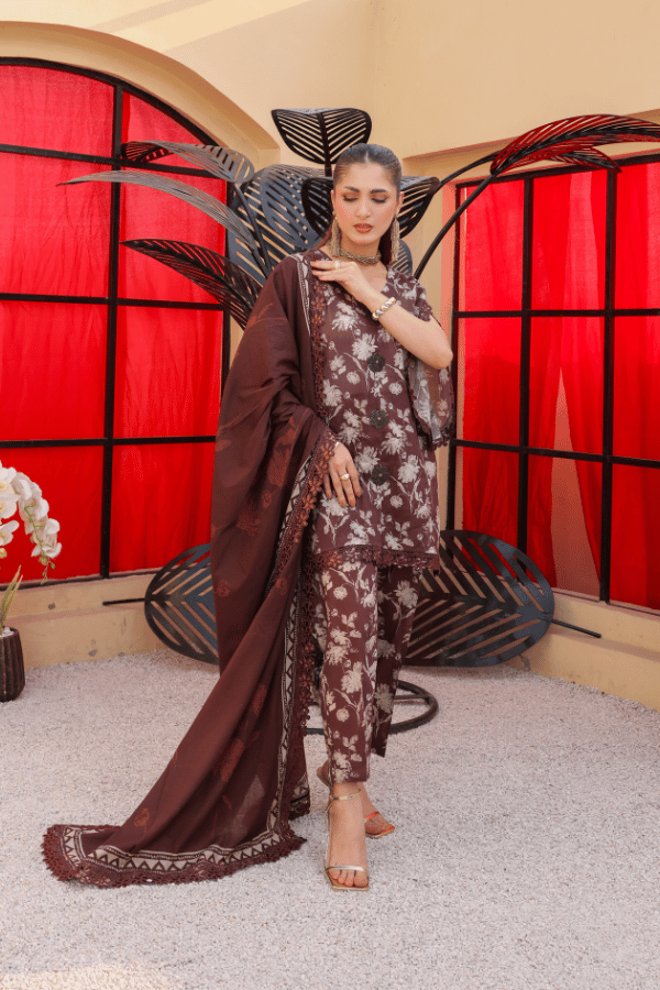 Summer Muse by Huma Gul Unstitched Printed Lawn 3 Piece Suit FLORIS HG-801 - Casual Collection