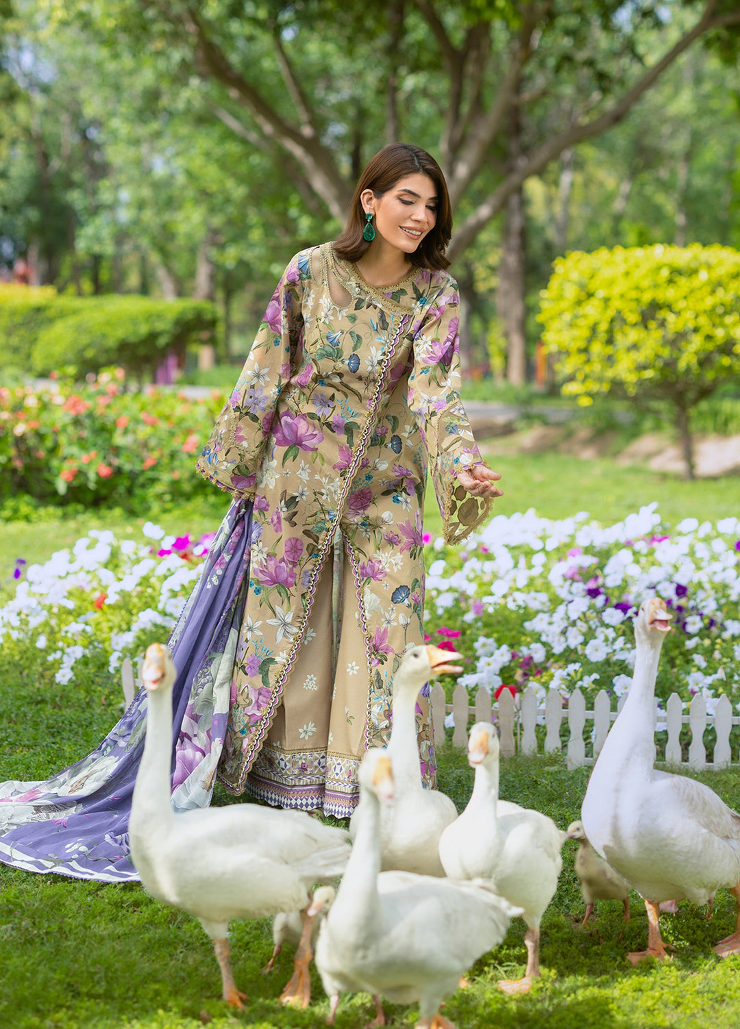 Bridgerton by Elaf Unstitched Printed Lawn 3 Piece Suit EL26ULB EPB-4A - Summer Collection