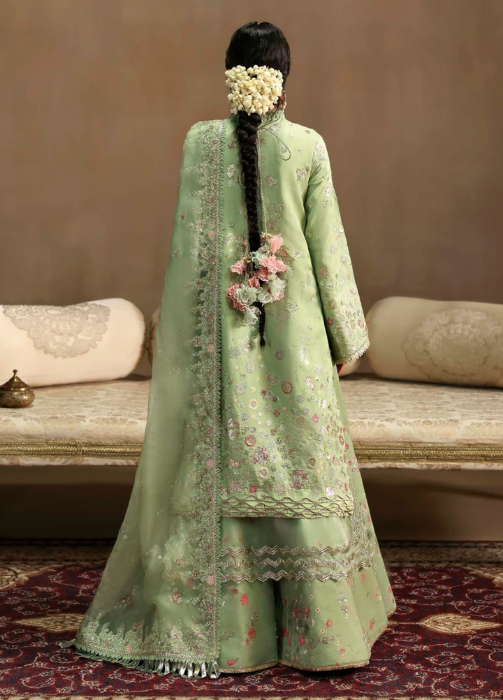 Sable Vogue Unstitched Embroidered Raw Silk 3 Piece Suit SV26UL FC-03-25 Green - Summer Collection