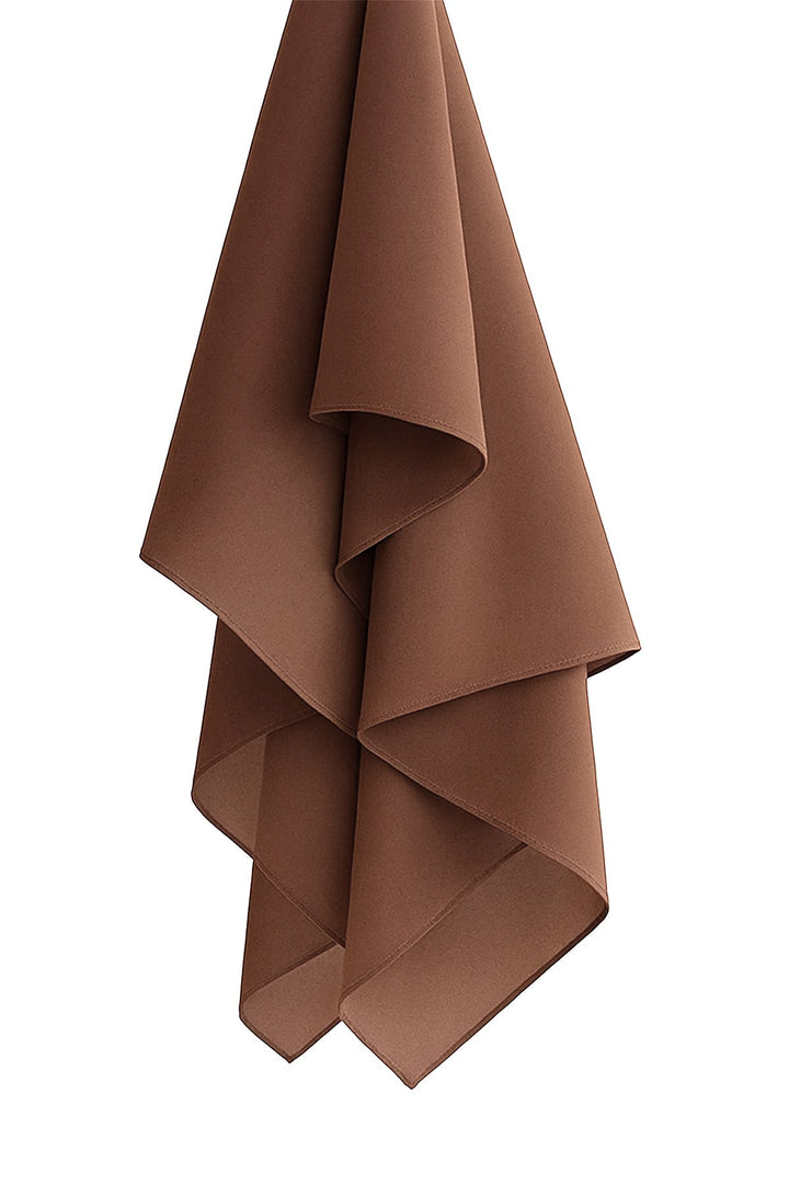 Divinely Crafted Chiffon Solids Hijab 1 Piece Dark Brown HJ-CHF-006 - Summer Collection